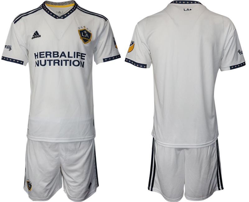 Men 2022-2023 Club Los Angeles Galaxy home white blank Adidas Soccer Jersey->los angeles galaxy jersey->Soccer Club Jersey